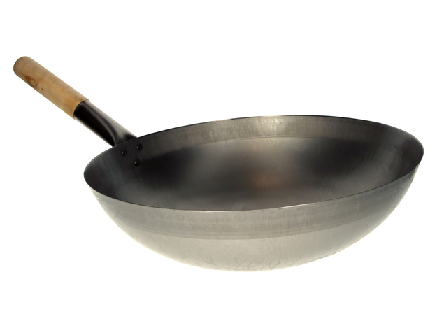 Wok met Houten Handvat (33 cm)