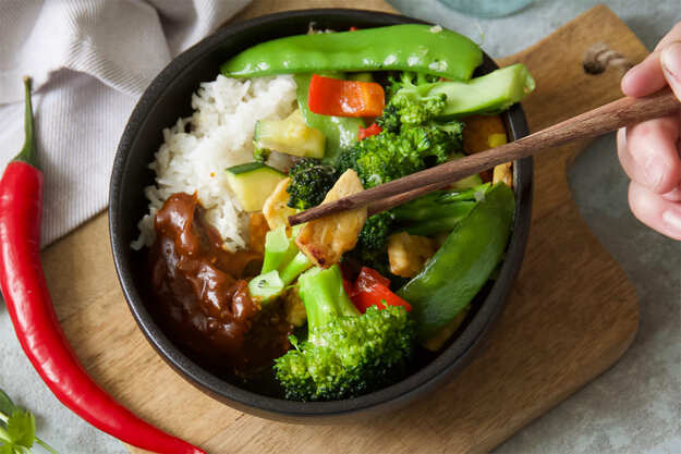 Sauté végétarien à base de tempeh